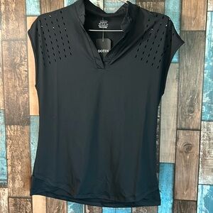 DOTIN small black stretchy performance shirt